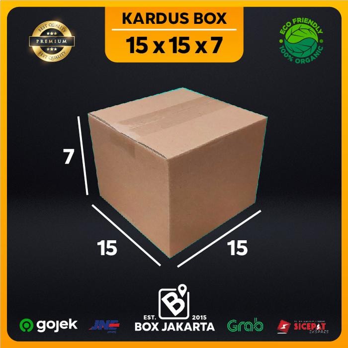 

KARDUS BOX uk 15x15x7 CM Kotak Packaging Corrugated SHEET POLOS