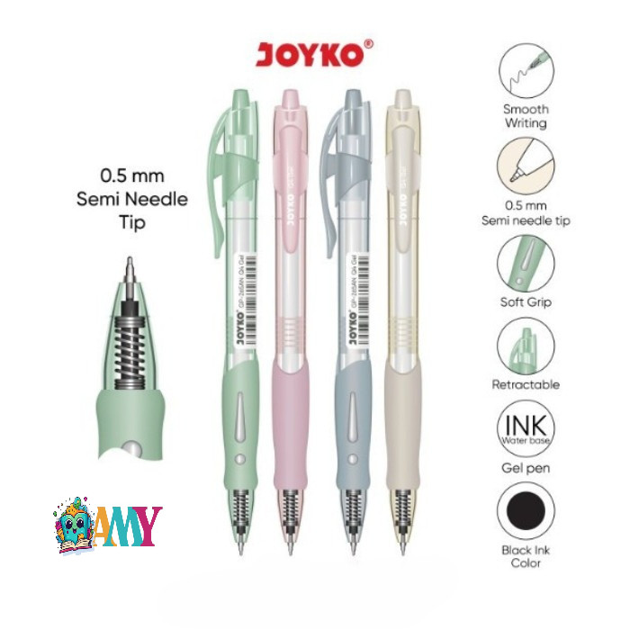 

(1PAK ISI 12PCS) JOYKO BALLPOINT GEL GP 265 AN Amy Stasionary