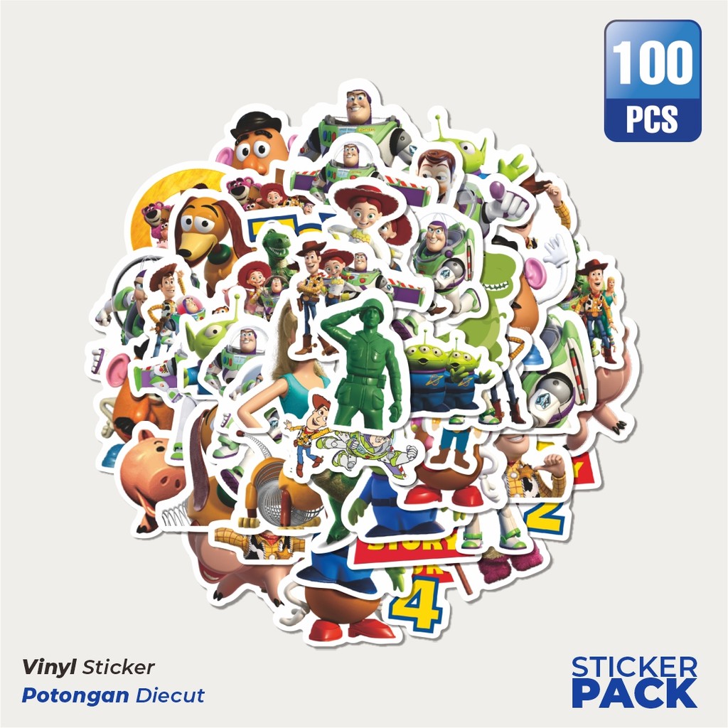 

Stiker Vinyl Stiker Kartun Toy Story Waterproof Aesthetic- Untuk Laptop, Motor, dan Helm - Paper Stationery Pack