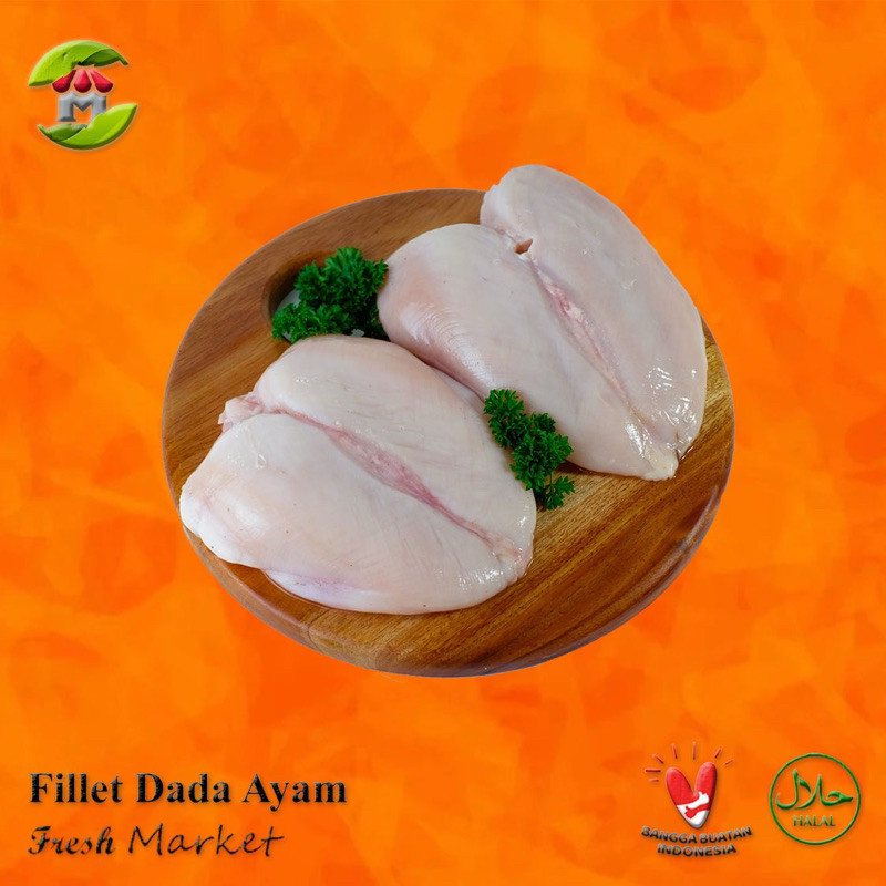 

[Bintaro] Boneless Fillet Dada Ayam Tanpa Kulit Pack 970gr - 1kg