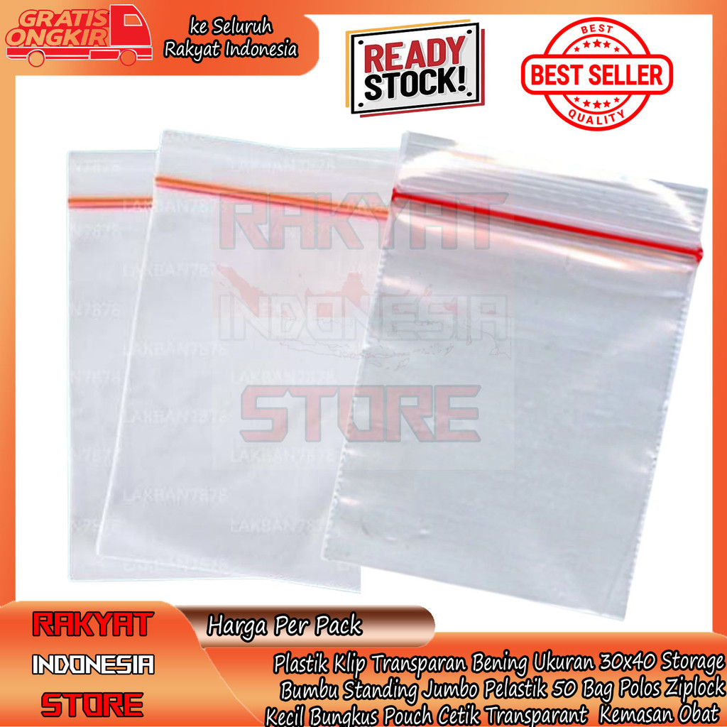 

Plastik Klip Transparan Bening Ukuran 30x40 Storage Bumbu Standing Jumbo Pelastik 50 Bag Polos Ziplock Kecil Bungkus Pouch Cetik Transparant Clip Kemasan Obat Isi Seal Ctik 100 Zipper Besar Lembar Bks