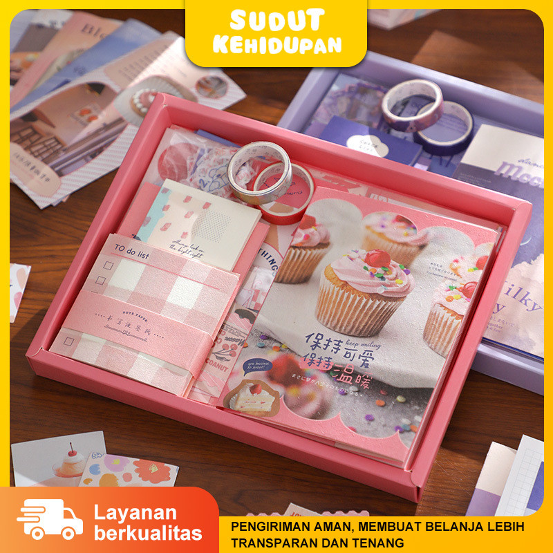 

Paket Hadiah Handmade Journal Kit Vintage Bahan Jurnal dan Alat Tulis untuk Wanita Cocok untuk Membuat Jurnal dan Scrapbook