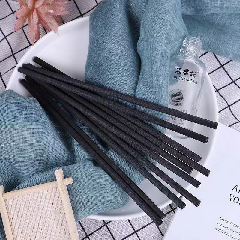 Synthetic Rattan Fiber Sticks for Home Reed Diffuser, Essential Oil Rattan Sticks, Black, Dia5/4/3mm