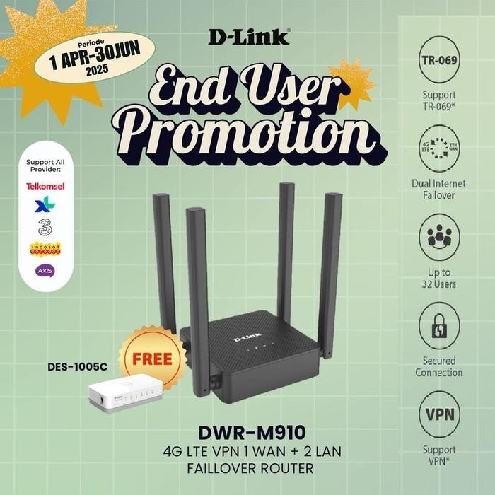 MODEM 4G LTE D-LINK DWR 920 WIRELESS N300 ROUTER - DWR-920
