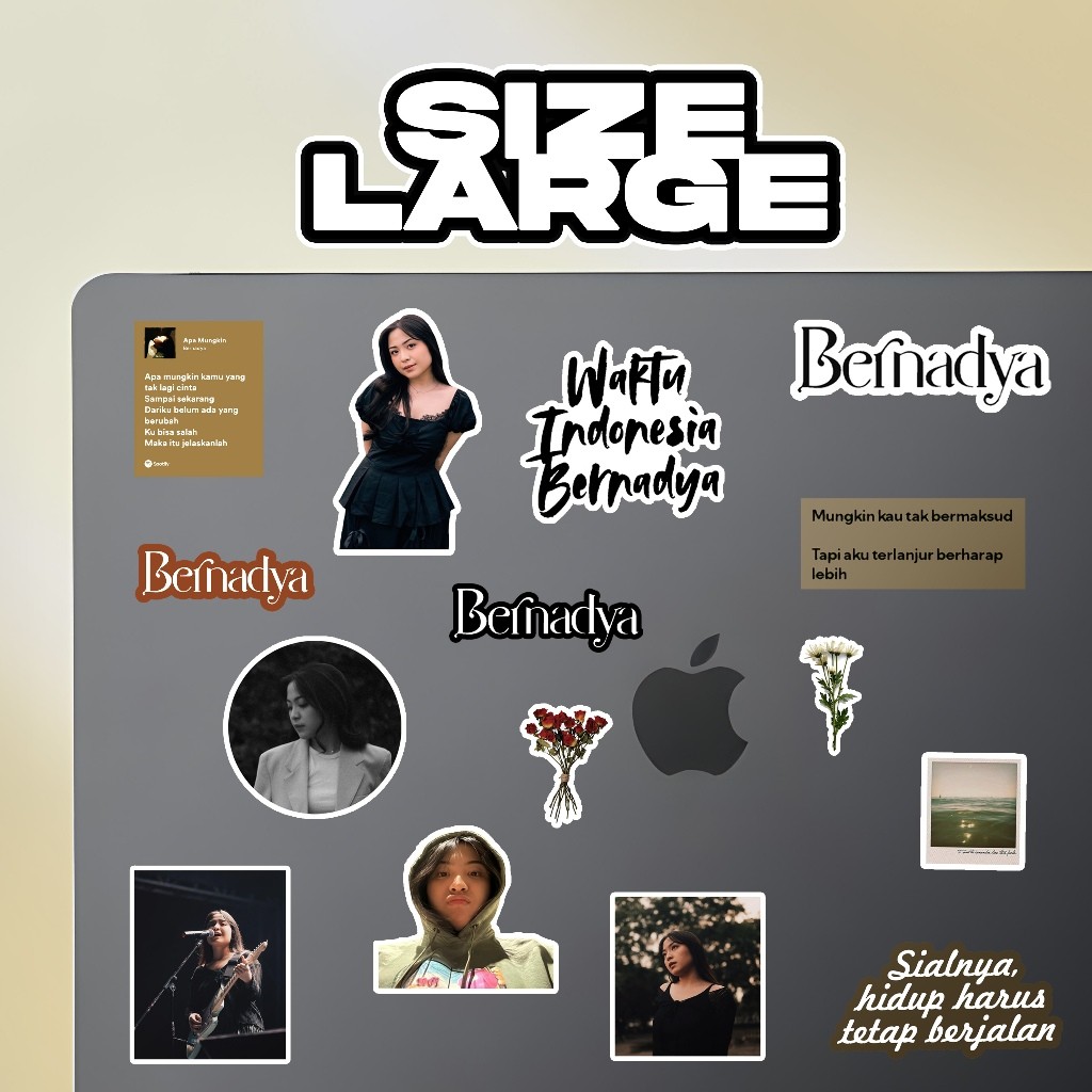 

Stiker BERNADYA Artist Pack | Stiker Anti Air Anti Luntur | Sticker Laptop HP Motor