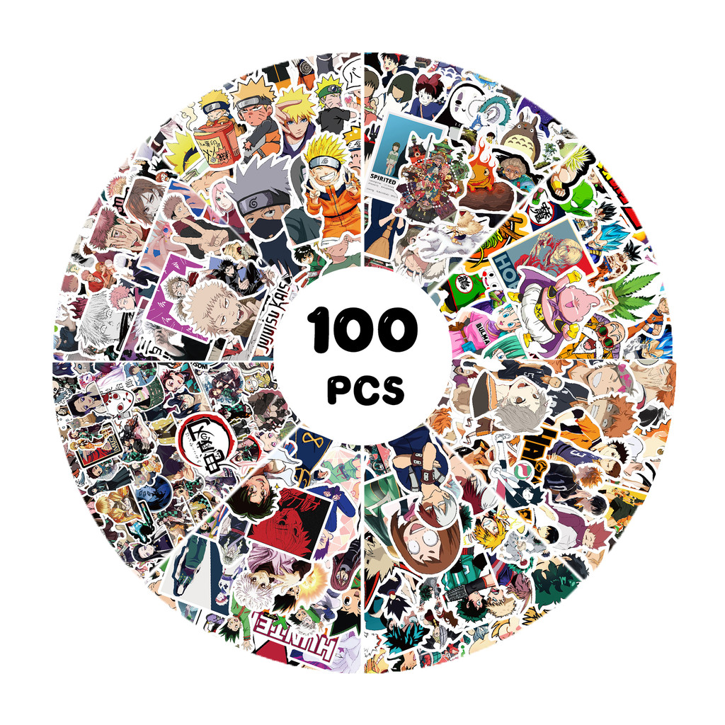 

100pcs Anime Stickers Demon Slayer Hunter X Graffiti DIY Luggage Laptop Skateboard Phone Decal Sticker Toys