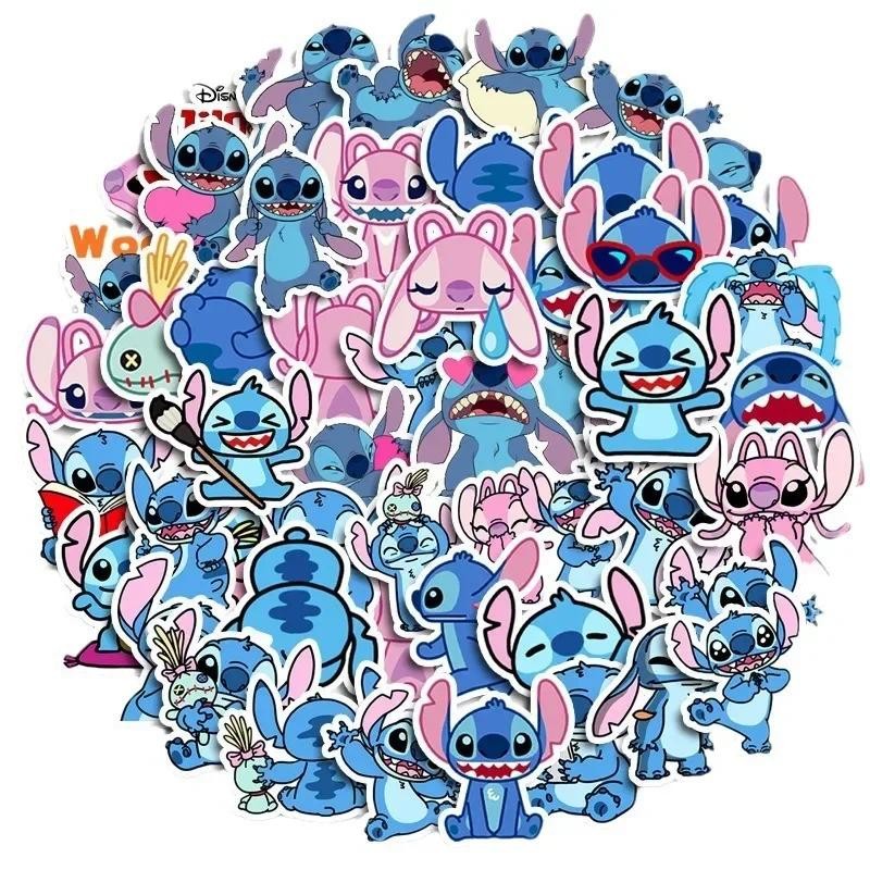 

50pcs Disney Cartoon Kawai Stitch Stickers for Laptop Phone Diary Guitar Suitcase Graffiti Waterproof Sticker Decals Kids Toy