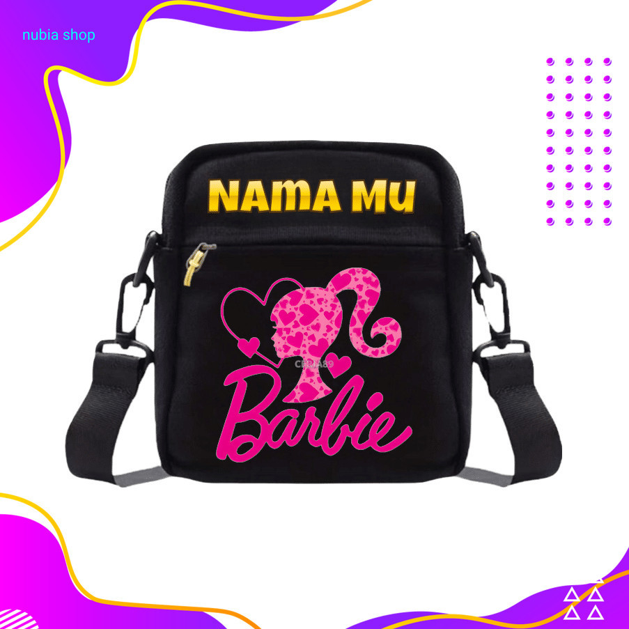nubia Tas Selempang Mini Barbie Karakter Pink Lucu Imut – Mini Sling Bag Anak Perempuan, Tas Kecil S