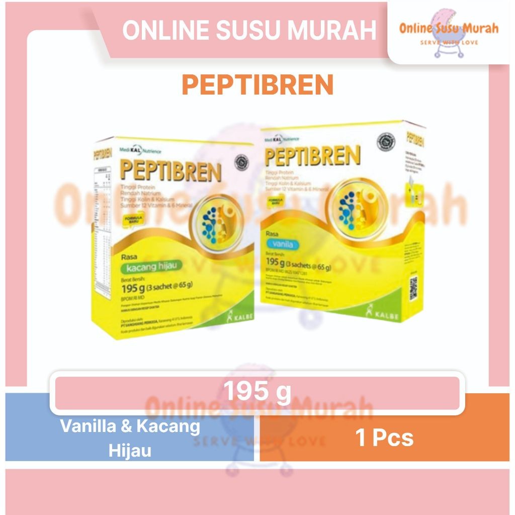 

Peptibren 195 GR Vanilla Kacang Hijau Susu Dewasa 195GR SSKD