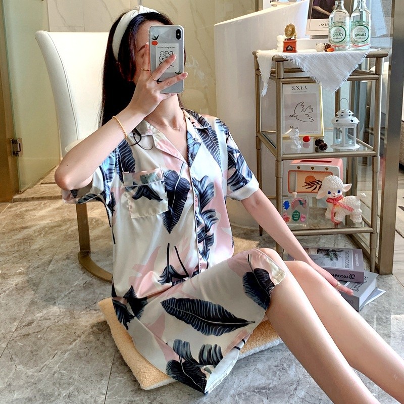 [ RedPink ] Daster Homewear Modern Kekinian Look Style Fit Women Dewasa Deep Shirt Collar With Saku 