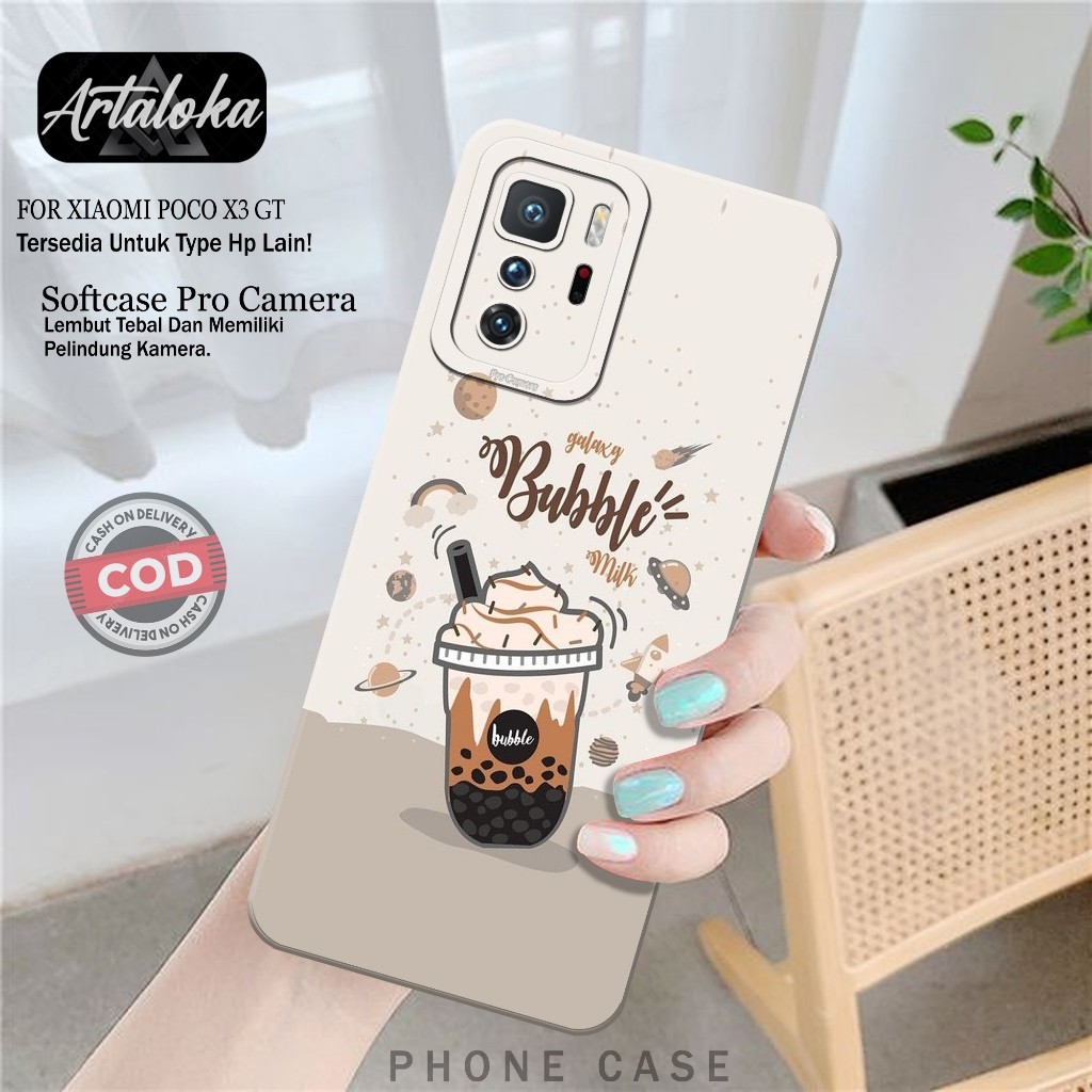 Softcase Hp Xiaomi Poco X3 GT Fashion Case Boba Case Poco X3 GT Silikon TPU Pro Camera Casing Xiaomi
