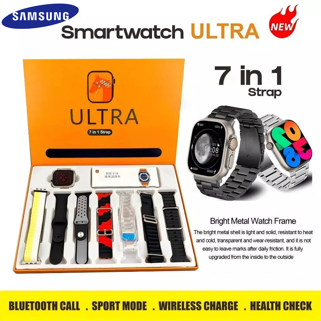 Official SAMSUNG SmartWatch i20 ULTRA MAX SUIT Bluetooth Call Waterproof Android IOS Jam Tangan Pria