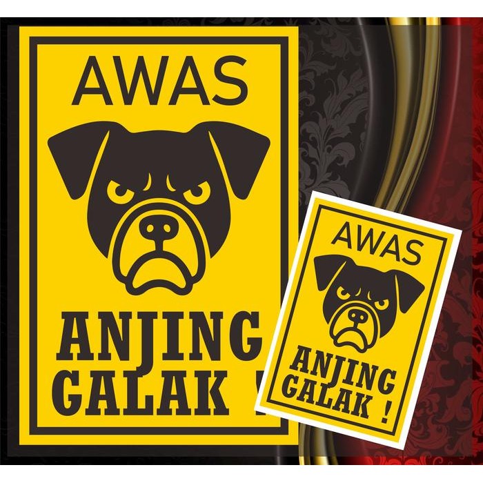 

Sticker Awas Anjing Galak Kuning - 2 Ukuran