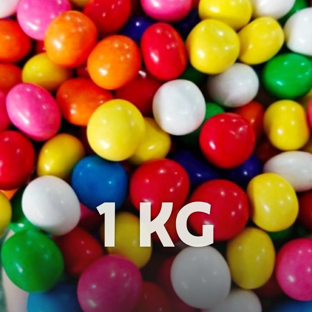 

[ 1KG/500GR/250GR ] Permen Biskuit Bola Bola Pelangi Cap Duo / Cemilan Coklat