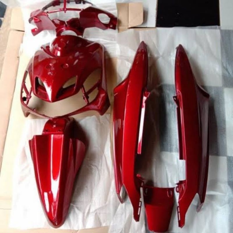 full body halus Mio smile merah maroon body full halus mio smile merah maroon