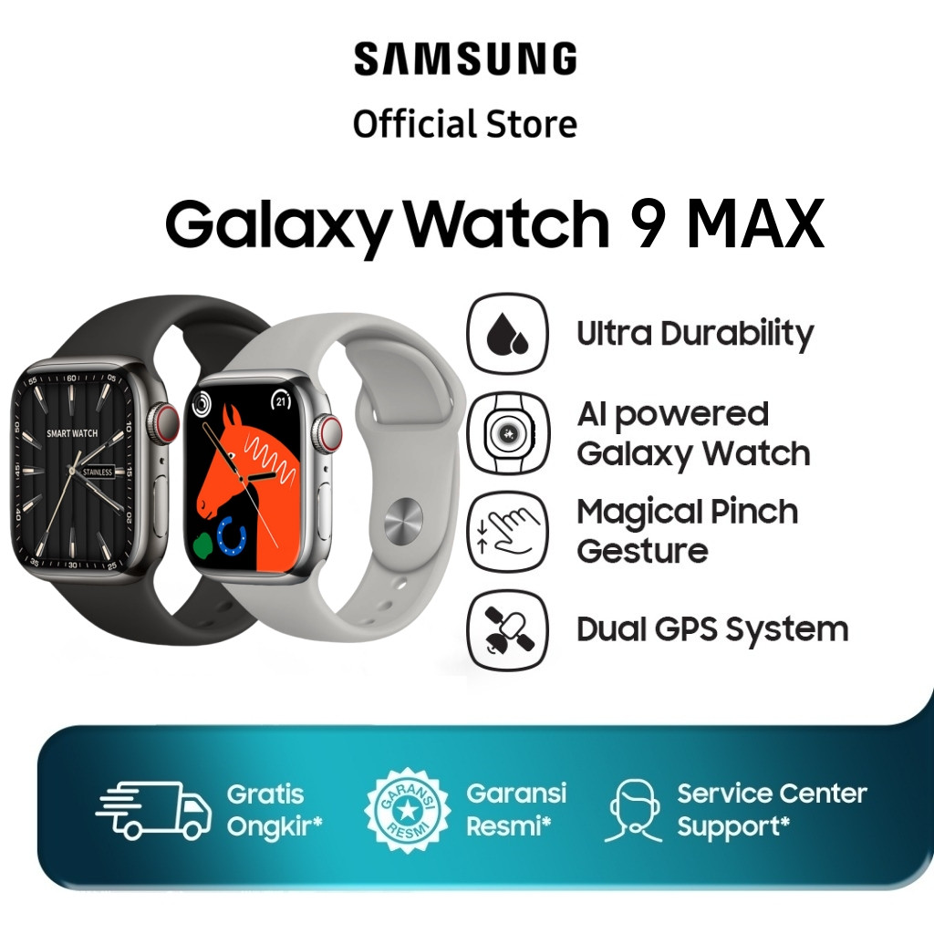 [COD] ORI samsung jam tangan Smartwatch Watch 9 Jam Pintar Olahraga Bluetooth Smart Watch Pintar Wan