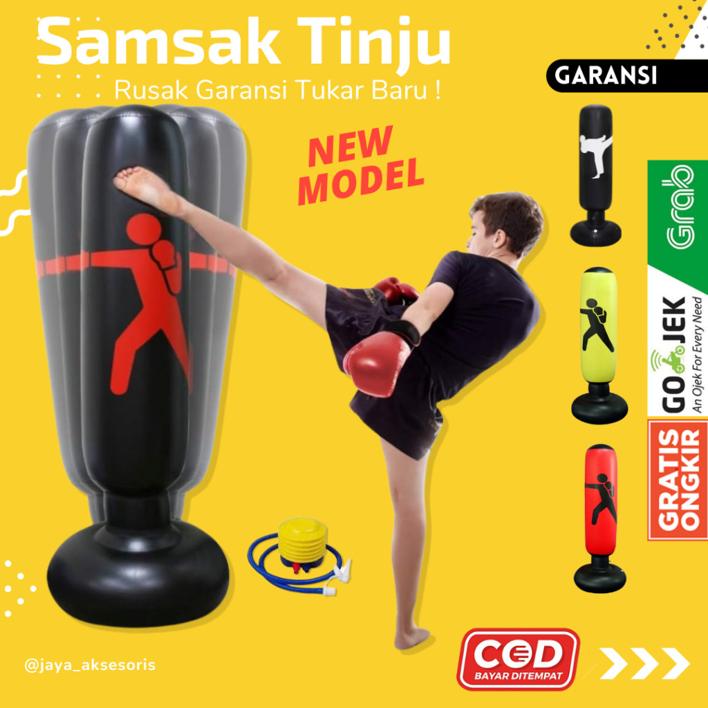 Samsak Tinju Gantung Anak Berdiri Dewasa Alat Latihan Sansak Tinju Bag Sandsack Boxing Karate Target