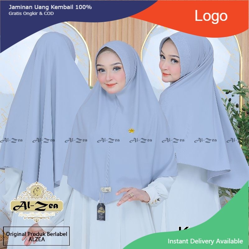 Alzea Kennan Size XL - Hijab Syari Jilbab Instan Kerudung Jumbo Bergo jersey super premium