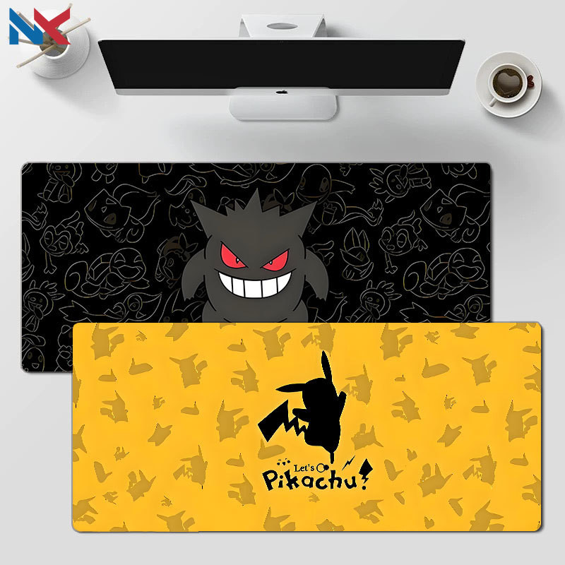 Mousepad Gaming Pad Mousepad Deskmat Keyboard pad Besar Kecil Mousepad Anti Slip Cute Pokemon Pikach