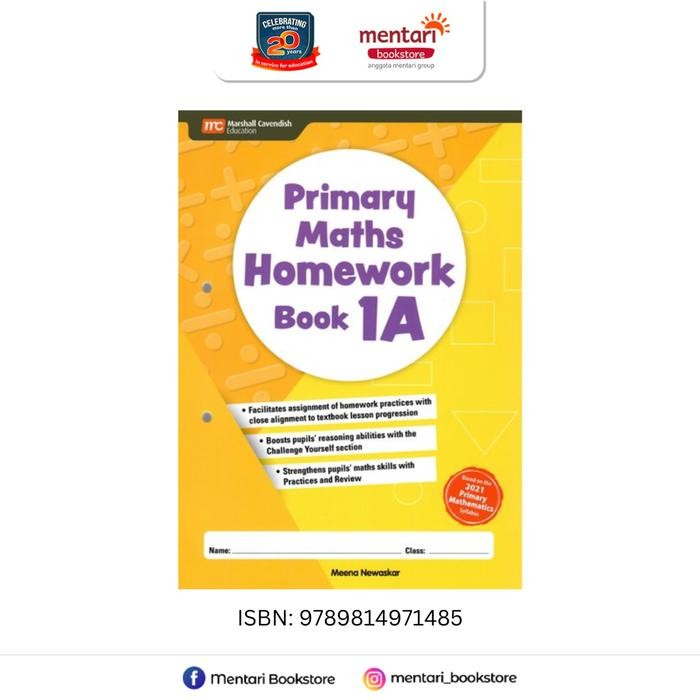 

Marshall Cavendish Primary Maths Homework Book | Buku SD - Homework 1A