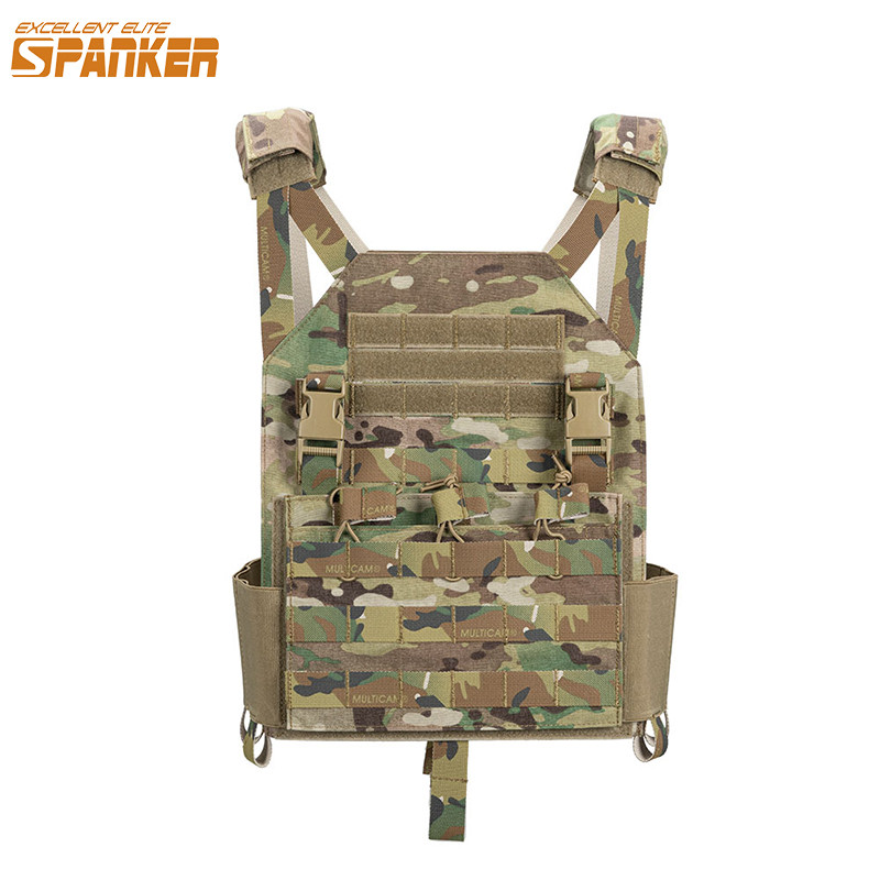 Tactical Vest Outdoor Hunting Plate Carrier Protective Adjustable Vest Airsoft Carrier with Molle Ca