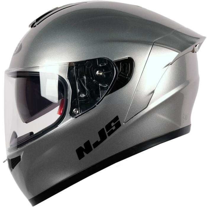 Mumpung Murah NJS ZX-1 Solid Helm Fullface Helm NJS ZX1 Flat Visor - Putih, XXL