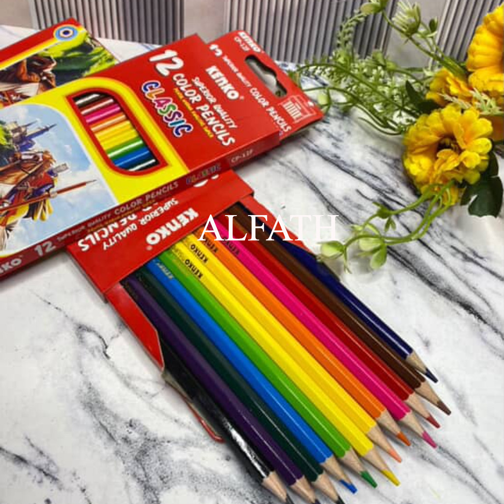 

Pensil Warna KENKO 12 Warna Panjang CP-12F/Pensil Mewarnai/Coloring Pencil / 12 Color