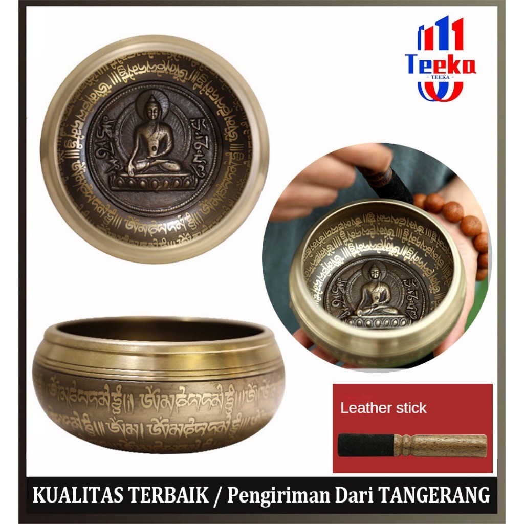 11cm Nepal Singing Bowl Set Mangkok Tembaga Vihara Nepal Buddha Suara Meditasi