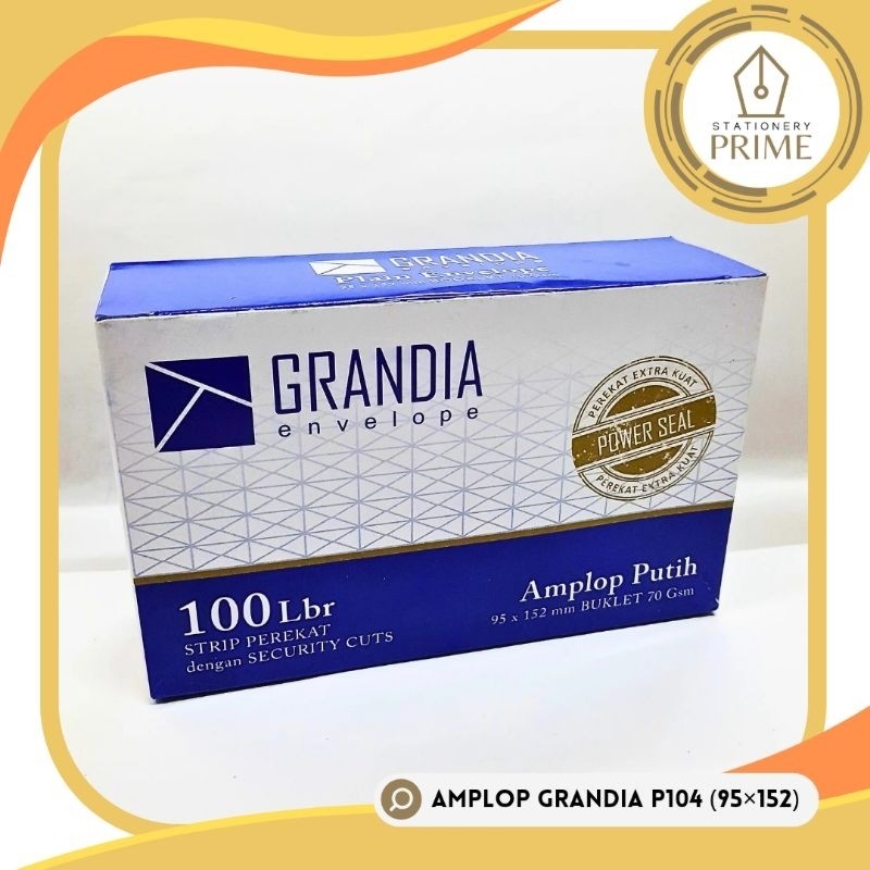 

Amplop Grandia P104 Putih Polos (1 Pack isi 100 pcs)