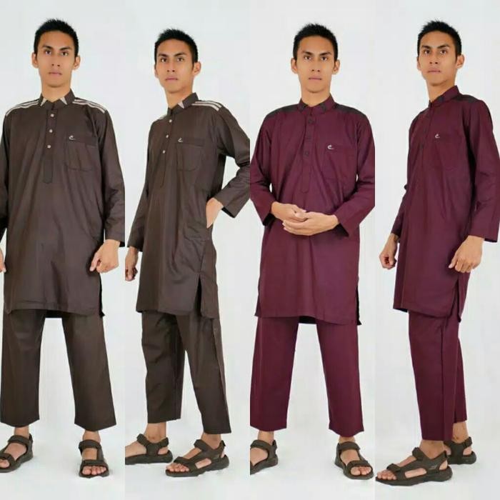Setelan Gamis Pria Jubah Muslim Lengan Panjang AlTurkish