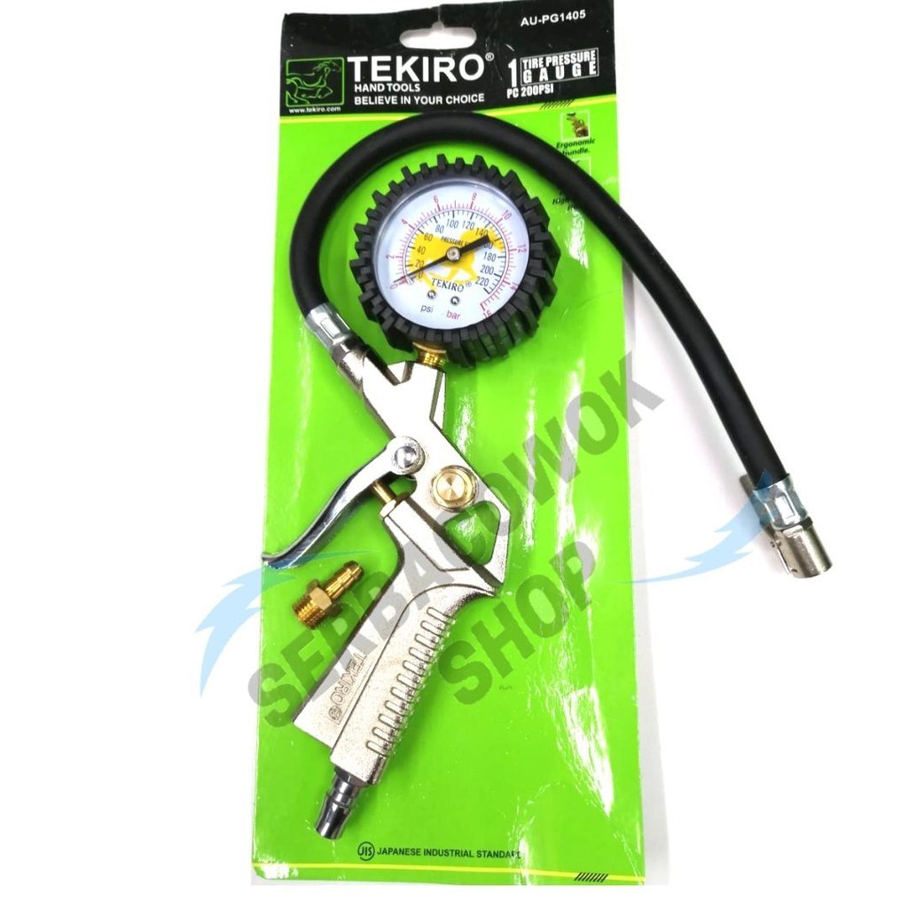 Tekiro Tyre Inflator Preasure Gauge 3 In 1 Isi Angin Ban Mobil Motor Tyre Gauge Termurah Berkualitas