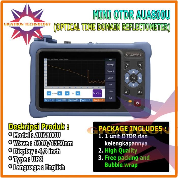 Smart Mini OTDR / OTDR Fiber Optic AUA00U / OTDR Mini Touchscreen