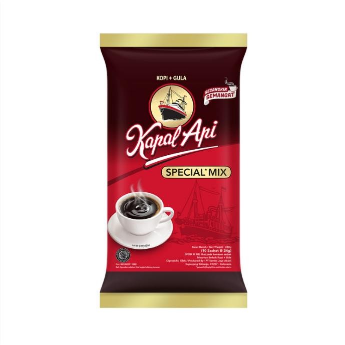

(OFFICIAL MANTAP) Kopi Kapal Api Special Mix 23gr 1 Renceng Coffee Robusta - 10 SACHET
