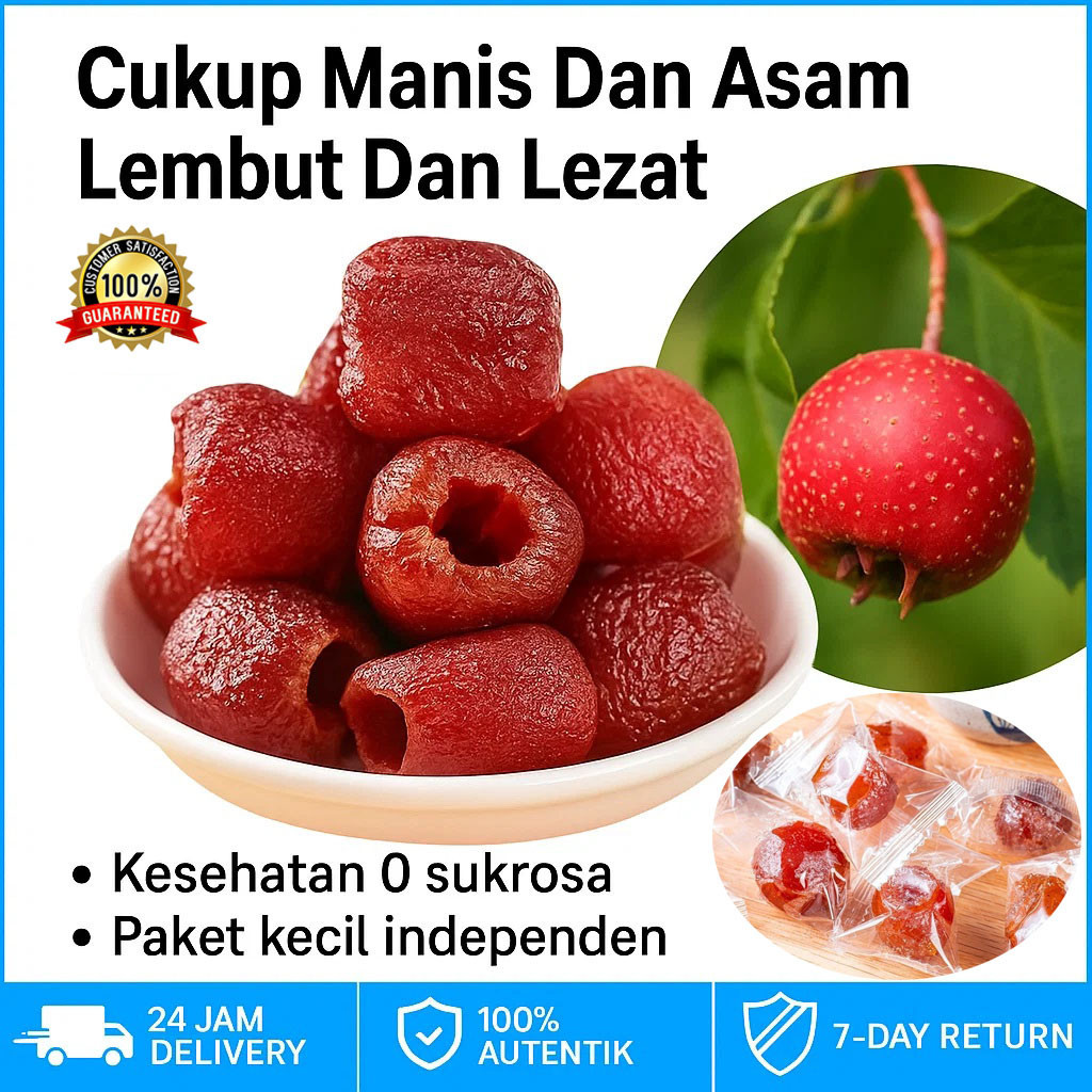 

0 Sukrosa Buah Hawthorn Kering Halal/Camilan buah kering asam manis/camilan buah kering 0 sukrosa/hawthorn kering alami/camilan sehat/hawthorn kering yang dapat dikonsumsi oleh orang dewasa dan anak-anak/camilan buah kering