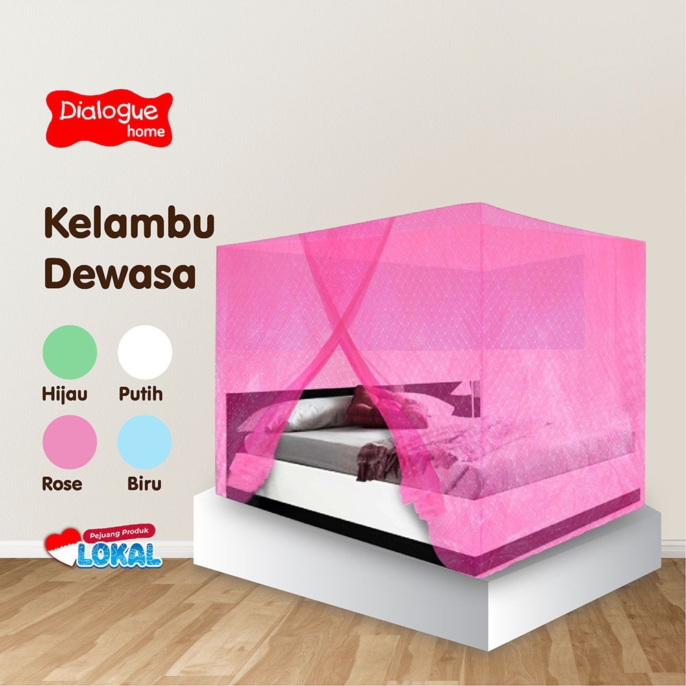 HURMSHOP  Kelambu Dewasa / Kelambu Tidur / Kelambu Nyamuk / Ukuran 180x200x160 Cm  Snobby