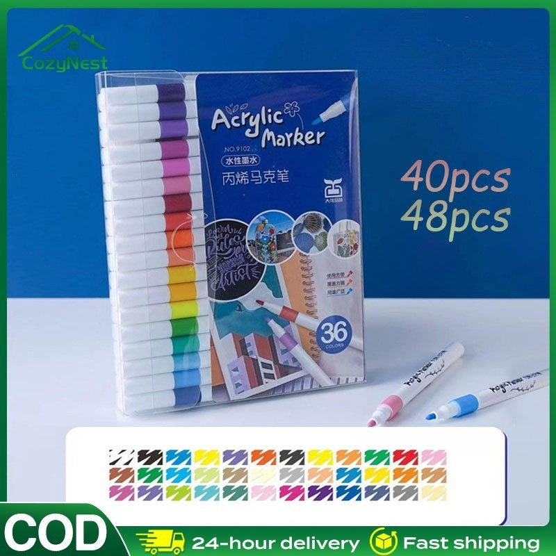 

Hightune Acrylic Marker Set Spidol Akrilik DIY Painting Spidol Pastel Pulpen Highlight Drawing Warna