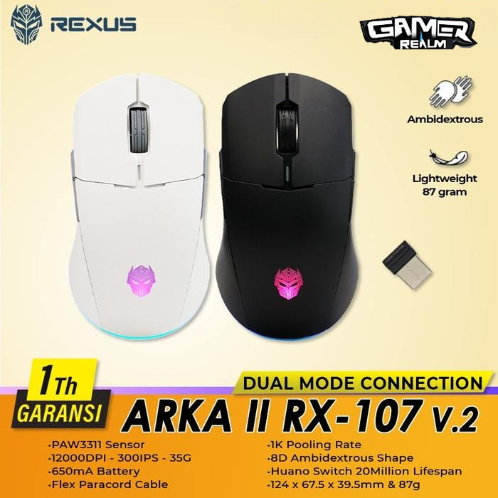 Rexus Arka II / Arka 2 RX107 Wired / Wireless Gaming Mouse