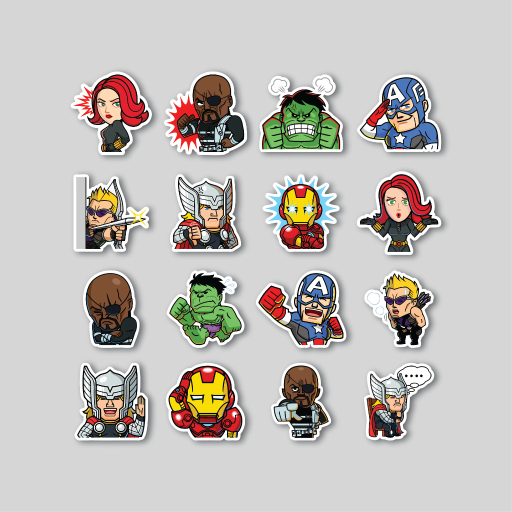 

Sticker Pack Mini Marvel | Sticker Tumbler | Stiker Laptop Koper Helm