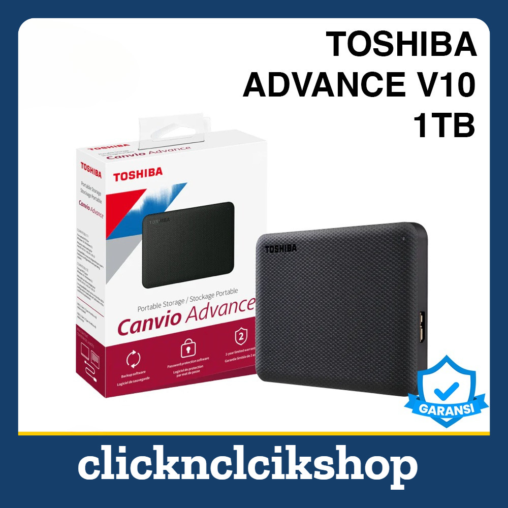 TOSHIBA Canvio Advance V10 1TB USB 3.0 - 2.5" 2,5" Inch Inci Portable Hard Disk Drive Harddisk Hardi
