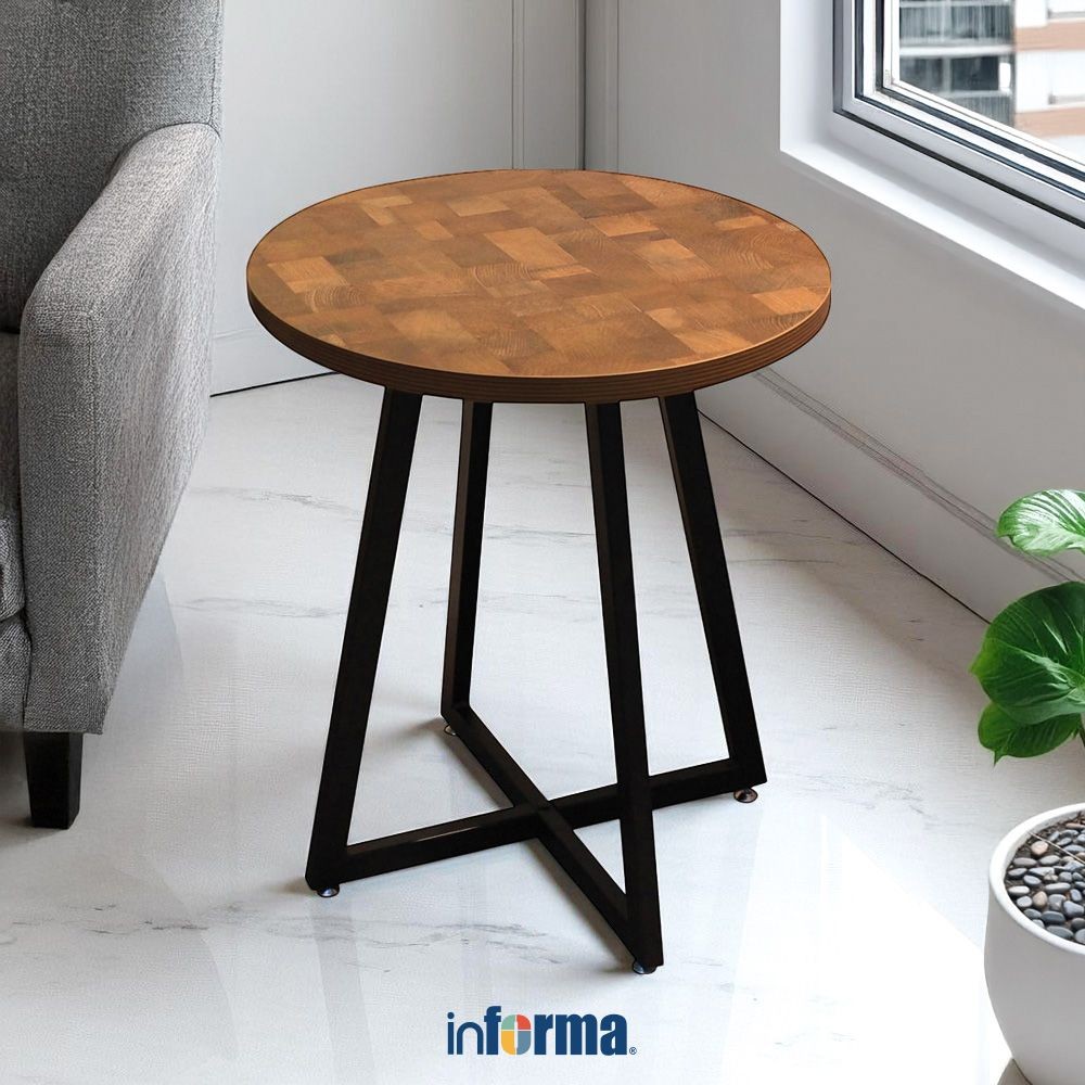 Informa Manford x Meja Tamu 50 cm - Cokelat Coffee Table Meja Serbaguna Meja Sofa Furniture Rumah Ae