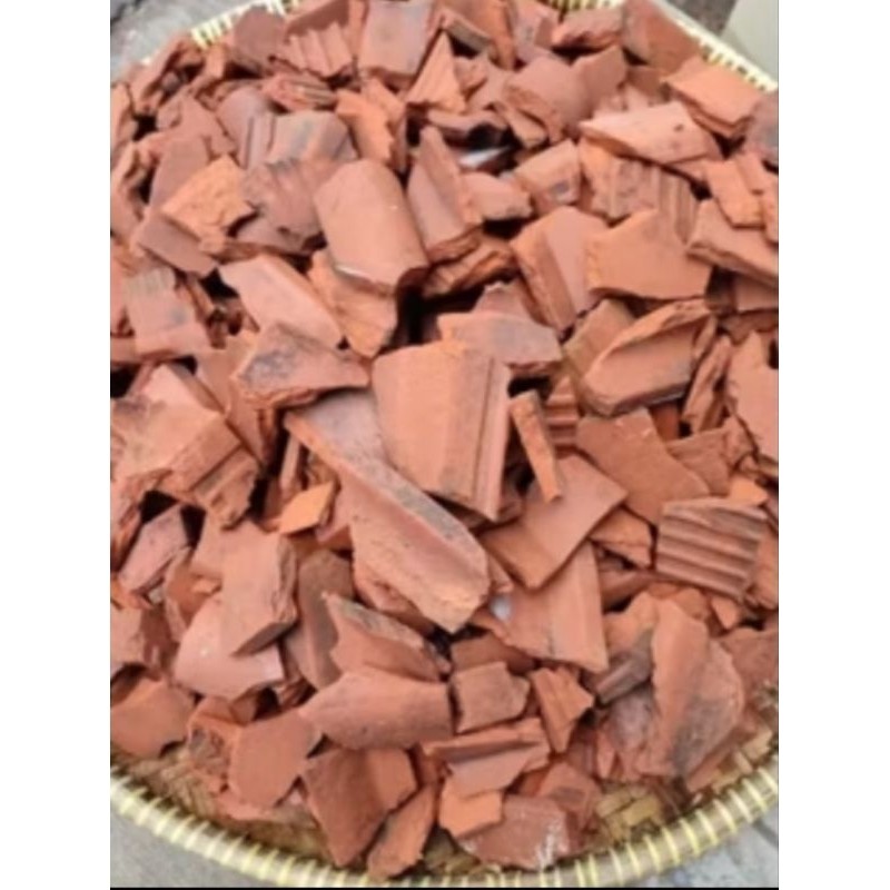 new.. pecahan genteng 500 gram pecahan sedang, untuk media tanam dan aquascape