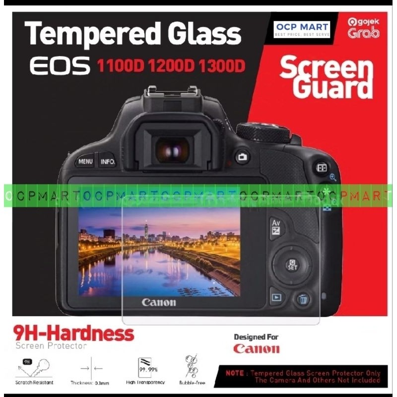 [AE] TERLARIS Tempered glass Canon 1100d 1200d 1300d 1400d 1500d 2000d anti gores screen protector a