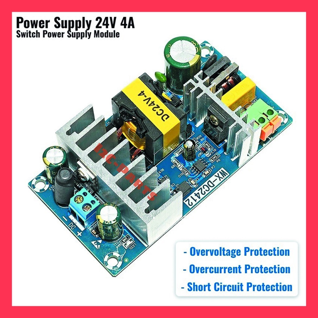Power Supply 24V 4A Switching Mode SMPS AC to DC Module