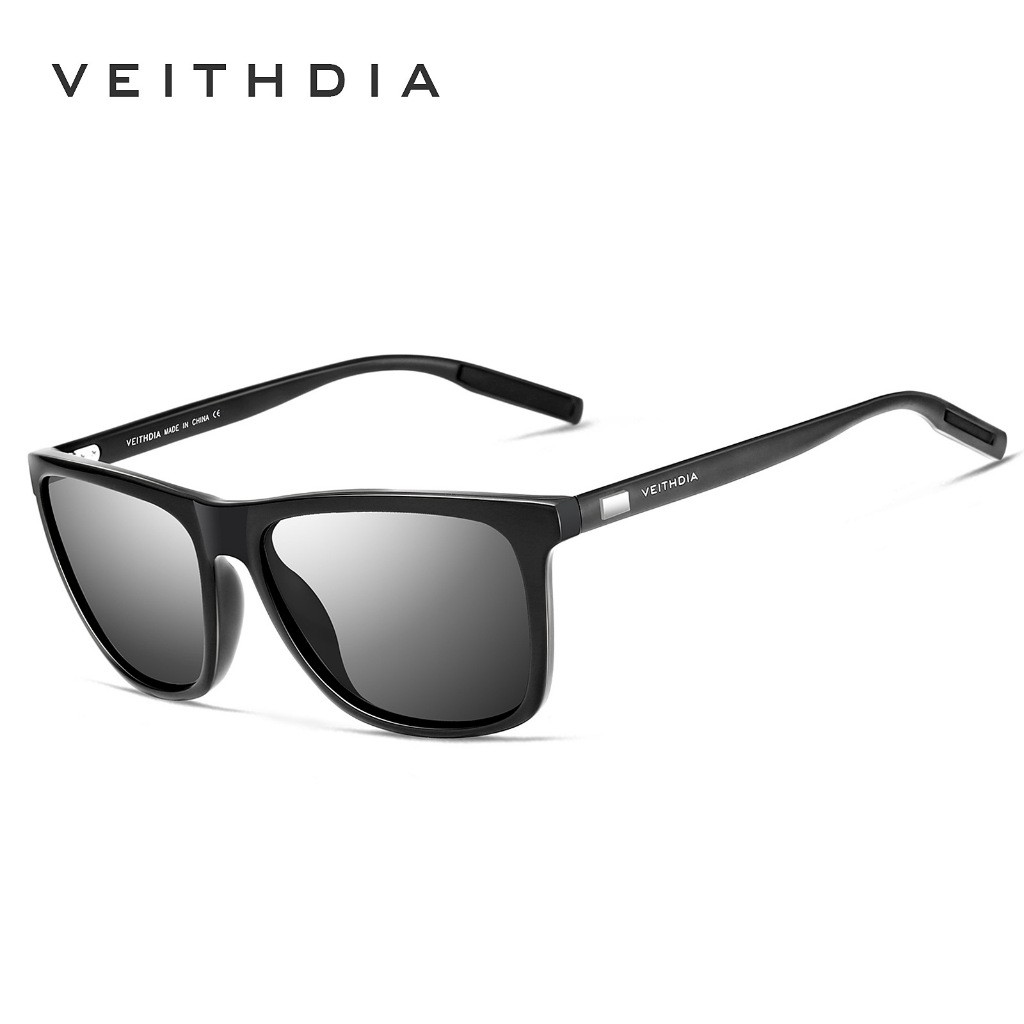 VEITHDIA Original Kacamata Photocromic Square Polarized Sunglasses 6108