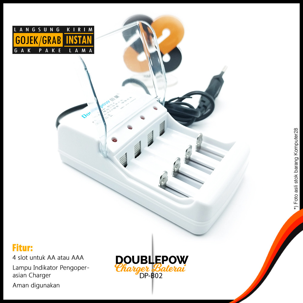 Doublepow Charger Baterai 4 slot AA/AAA - DP-B02