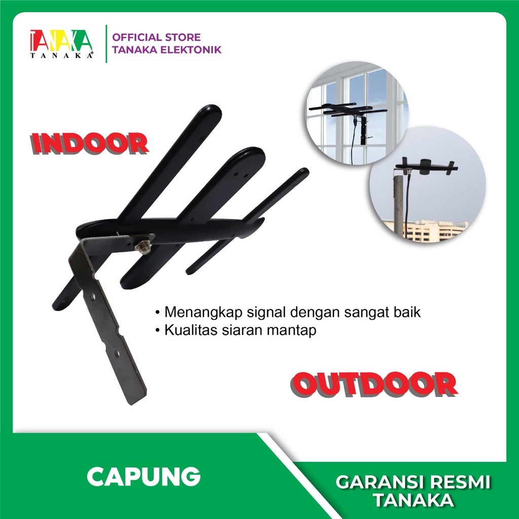 Tanaka Antena Indoor Outdoor Capung UHF 21dB-69dB