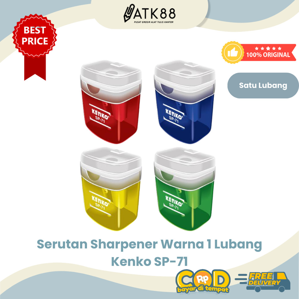

[ATK88] Serutan Tajam Kenko SP-71 Rautan Sharpener 1 Lubang