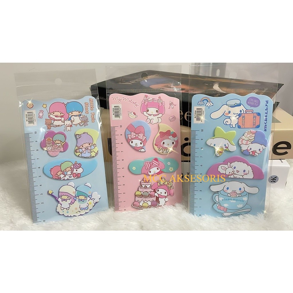 

GAM STICKY NOTES SANRIO KARAKTER / SET PEMBATAS BUKU KERTAS ATK KANTOR SEKOLAH PREMIUM