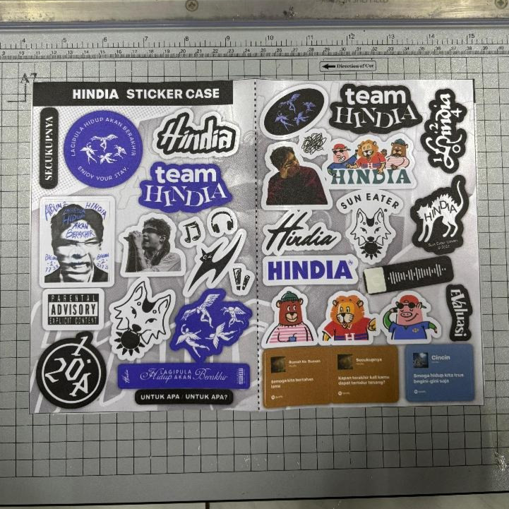 

34 Pcs Band Hindia Sticker pack HindiaAnti Luntur Tahan Air Stiker HP Laptop Helm sudah terpotong