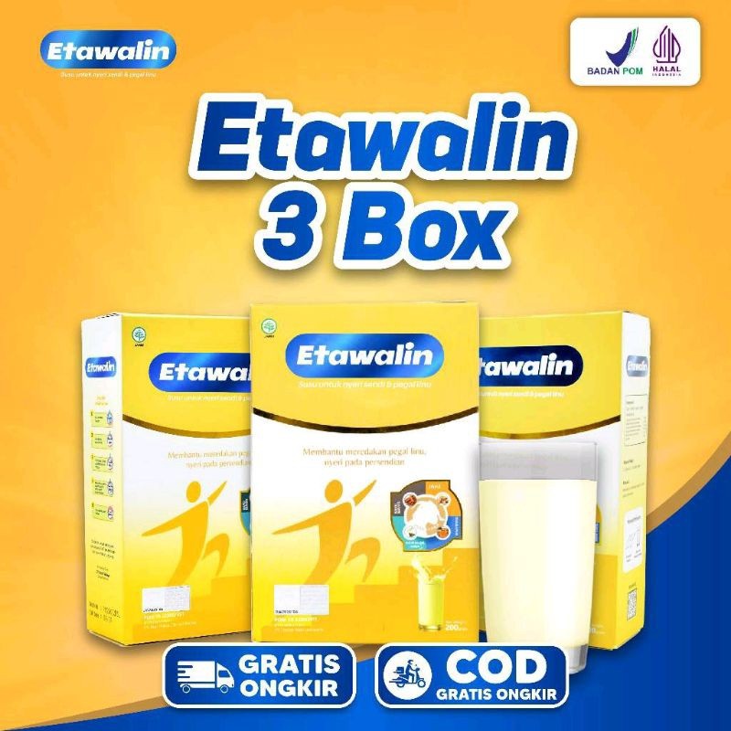 

Etawalin Susu Etawa Original Atasi Sendi dan Tulang Terbaik Paket 3 Box